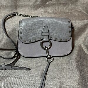 Rebecca Minkoff Gray Keith Crossbody Leather Small Stud Boho
